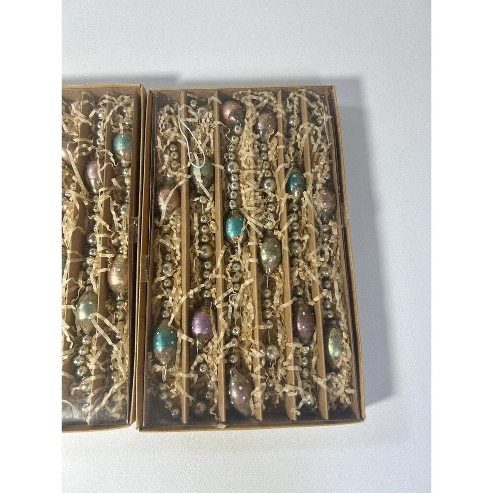Ashland Pastel Easter Color Metallic Tone Beaded Christmas Ornaments Garland